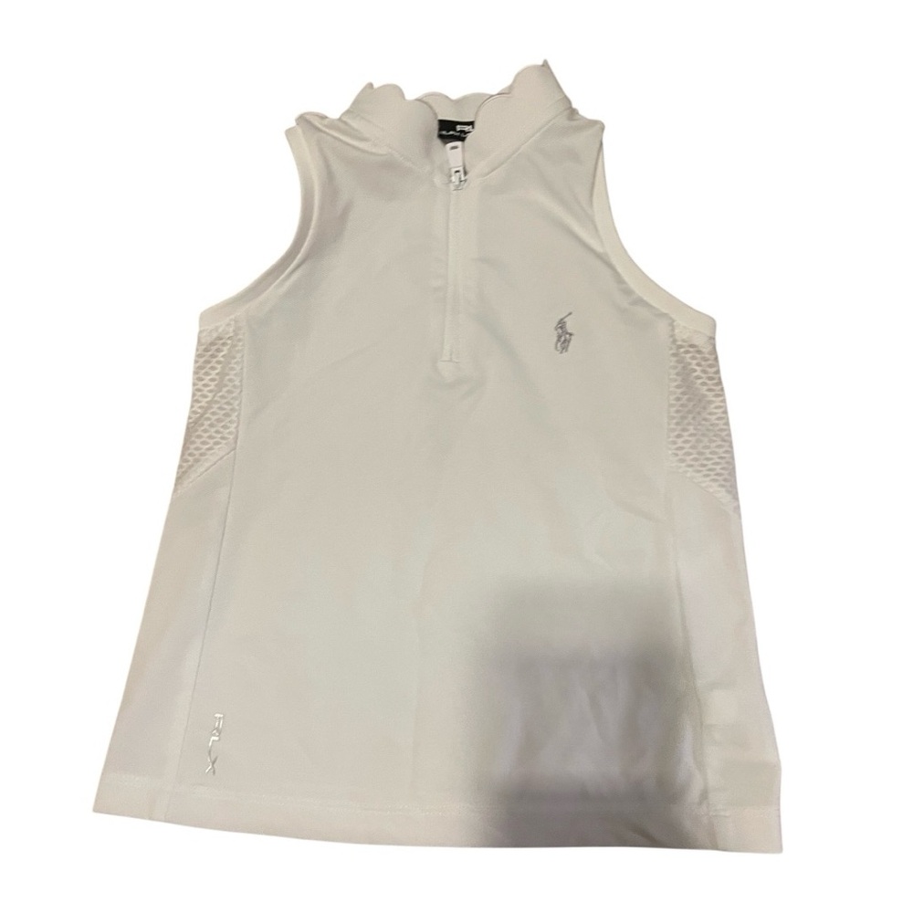 Ralph Lauren Girl’s White Sleeveless Golf/Tennis Top w/Zipper